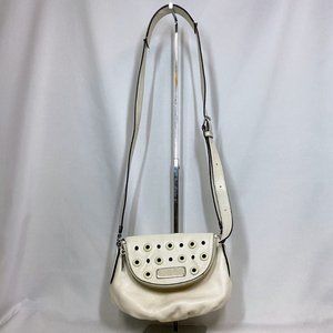 Marc by Marc Jacobs Q Natasha Grommet White Leather Crossbody